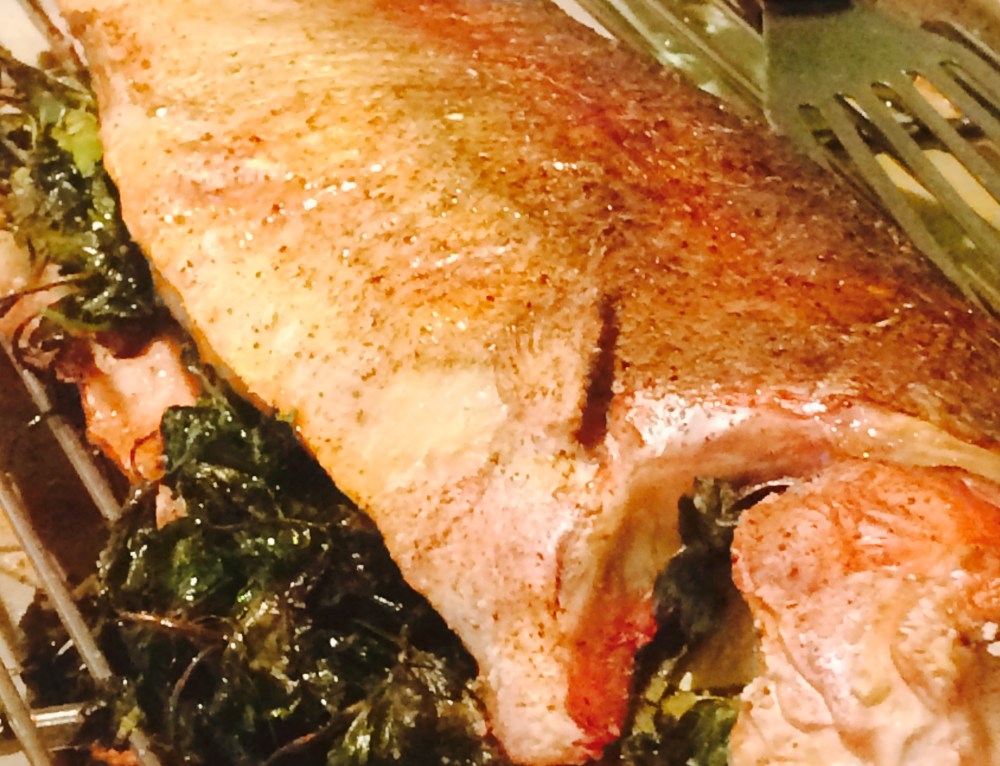 Trout with Green Garlic Vierge